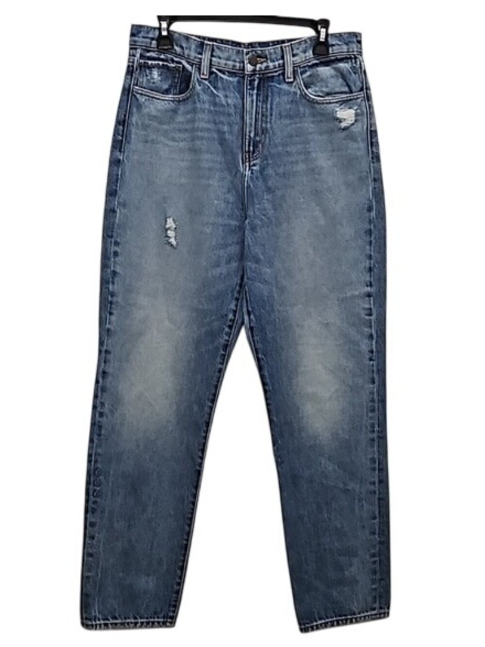 etica Finn Slim Straight Distressed Denim Jean Size 30 New High Rise Women's